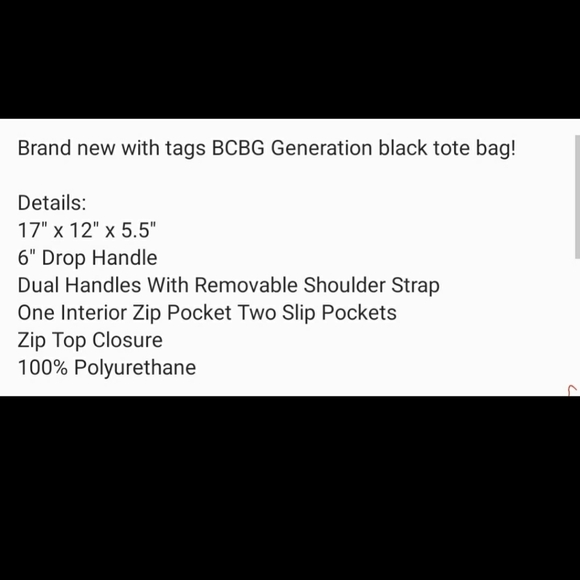 New with tags! BCBGeneration Tote Bag - Picture 5 of 6